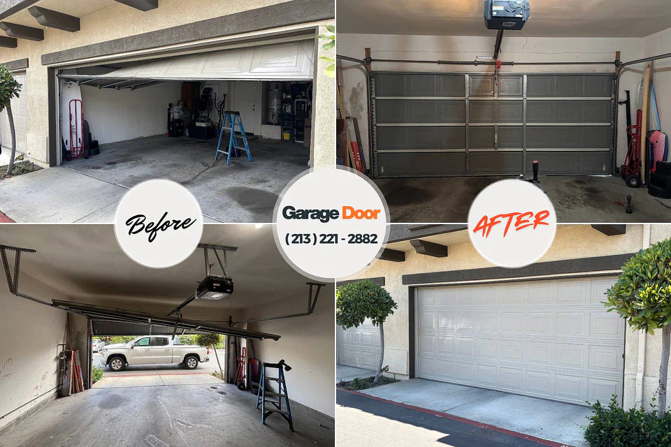 Before and after: garage door repair near me Karnes City